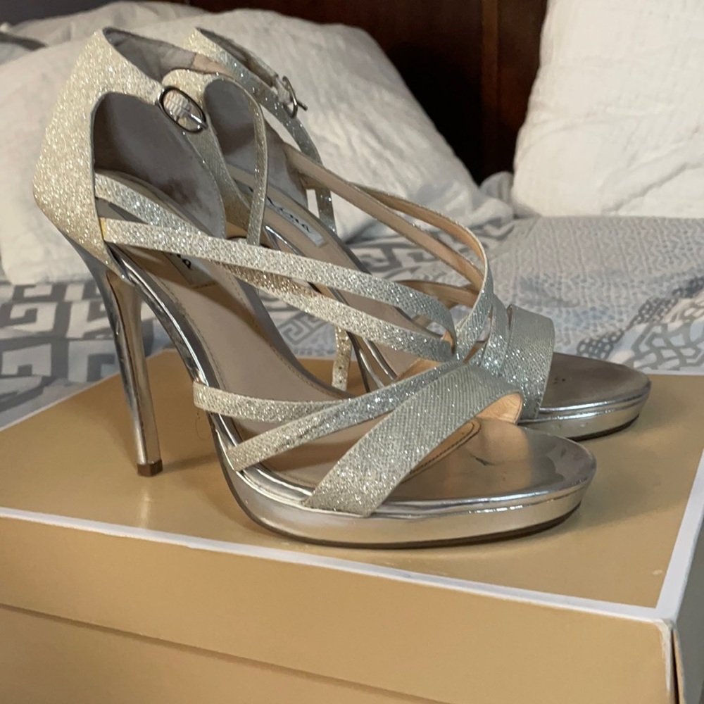 Silver sparkly shoes